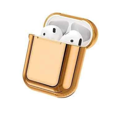 Coque Effet Metal pour AirPods APPLE Boitier de Charge Brillant Design Housse Protection