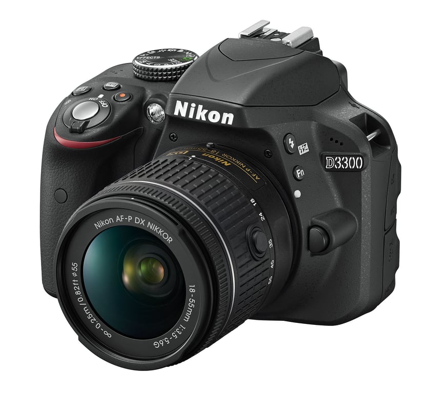 Nikon D3300 + AF-P 18-55mm VR Kit d'appareil-photo SLR 24,2 MP CMOS 6000 x 4000 pixels Noir