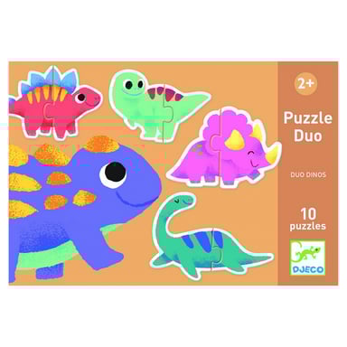 Puzzle Duo Dinos DJ08263 - Un divertido juego educativo para los más pequeños