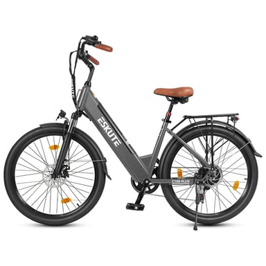 Bicicleta eléctrica ESKUTE C100 plus, 250W, 36V 13Ah, 26 pulgadas, gris.