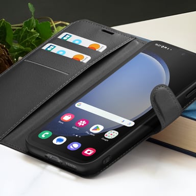 Custodia a portafoglio per Galaxy S23 Plus con supporto e linguetta magnetica