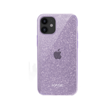Carcasa fina de purpurina para Apple iPhone 12 mini, Morado