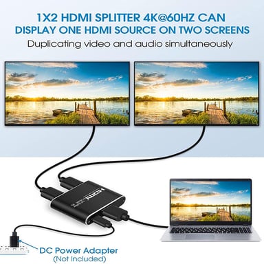 Divisor HDMI 1x2, amplificador HDMI, extensión, 3D, Full HD 1080P