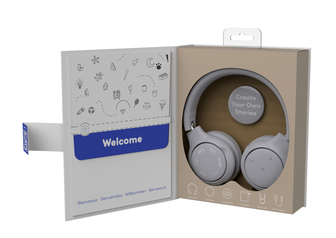 Storyphones Pack noël - Le casque Storyphones gris + 4 disques