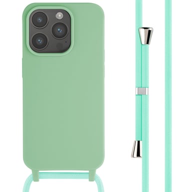 imoshion Coque en silicone avec cordon pour Apple iPhone 15 Pro - Vert