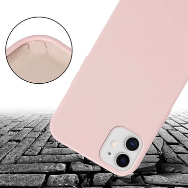 Tour de cou chaîne pour Apple iPhone 11 en LIQUID PINK Housse de protection en silicone avec cordelette réglable