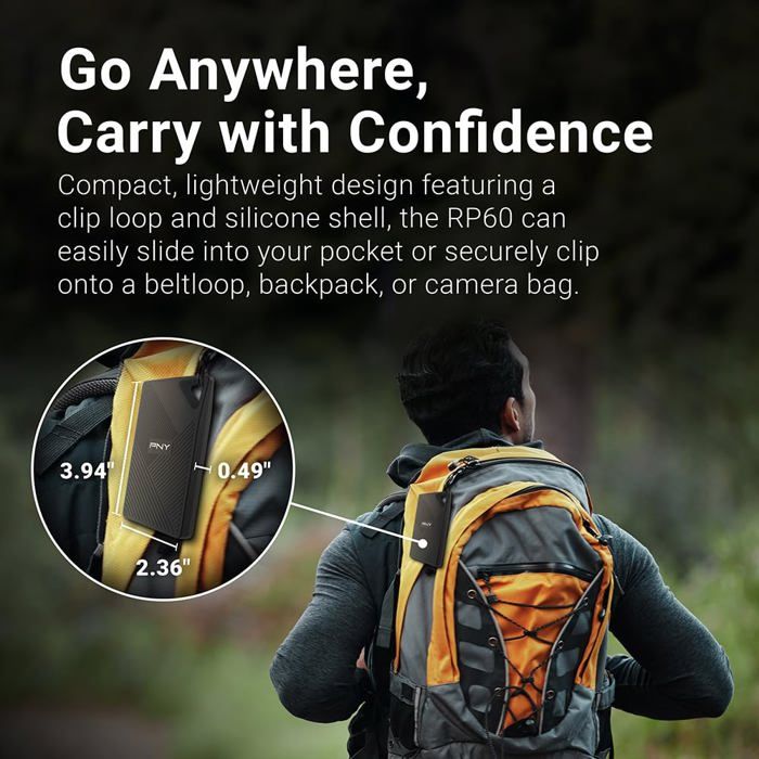 SSD Portable PNY RP60 USB 3.2 Gen 2x2 - vue 4