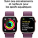 Apple Watch Series 10 (2024) GPS, Boitier Or Rose de 42mm avec bracelet Textile , Prune