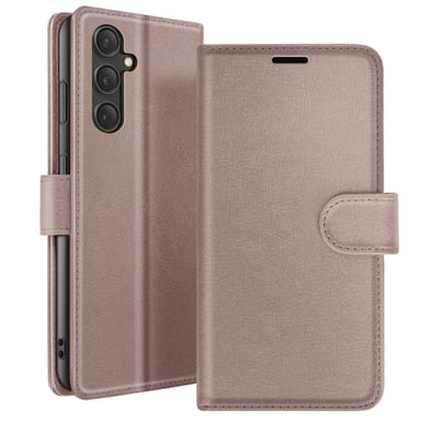 Zanaé Funda tipo cartera para Galaxy S23 FE con función de soporte y lengüeta magnética Topo