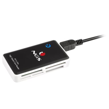 NGS Multireader Pro Lettore di schede di memoria USB 2.0 Nero, Bianco