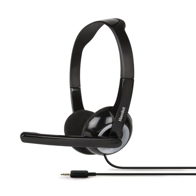 Hamlet Cuffie intelligenti ad archetto cablate per ufficio/centro chiamate Nero, Argento