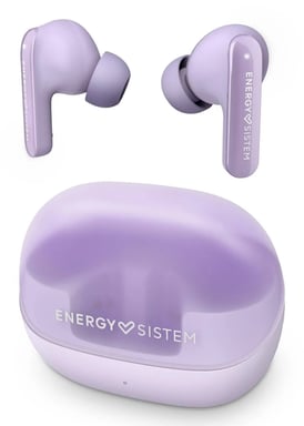 Energy Sistem ANC Headset - Cancellazione del rumore - Durata della batteria 25 ore - Bluetooth 5.4 - Resistenza IPX4 - Materiali riciclati - Colore viola