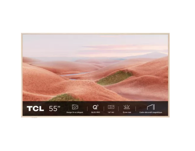 TCL A300 NXTFRAME 55A300W 139,7 cm (55 ) 4K Ultra HD Smart TV Wifi Blanc 450 cd/m² - Neuf