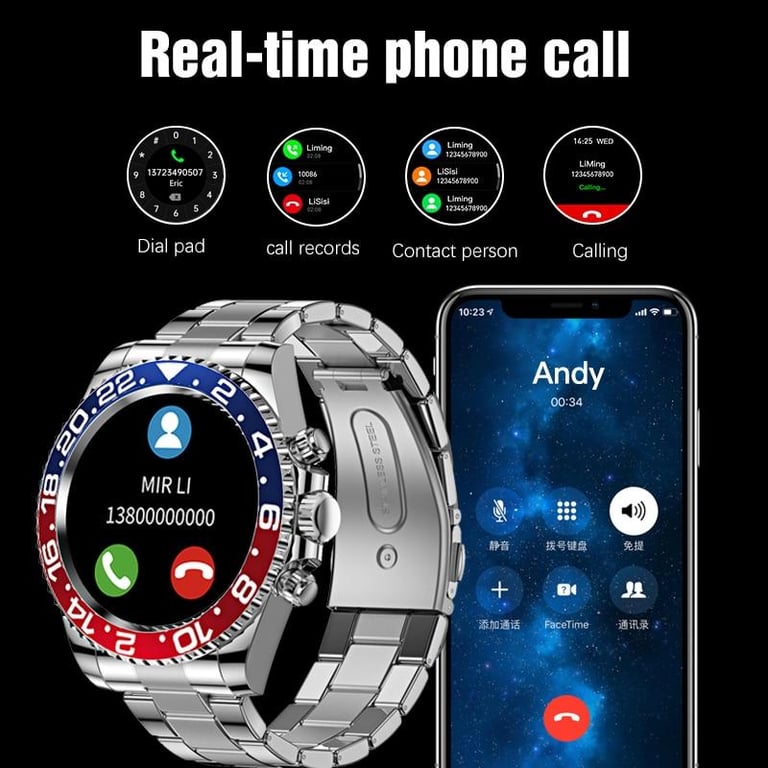 Smartek SMART WATCH Montre intelligente en acier inoxydable SW