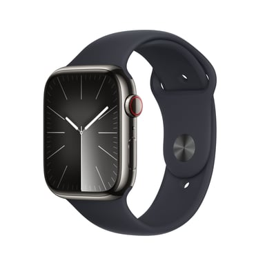 Apple Watch Series 9 45 mm Numérique 396 x 484 pixels Écran tactile 4G Graphite Wifi GPS (satellite), S/M