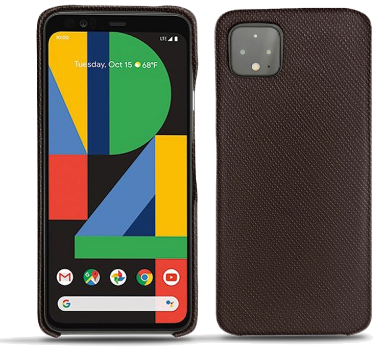 Coque cuir Google Pixel 4 XL - Coque arrièreMarron