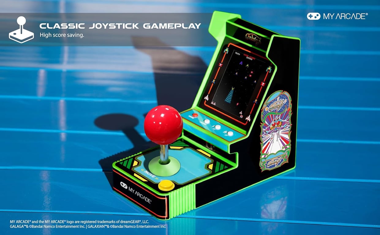 My Arcade Galaga Joystick Player : Console de Jeu vidéo rétro sous Licence Officielle Galaga et Galaxian Mini Jeu Portable Écran Couleur 3 5" - vue 3