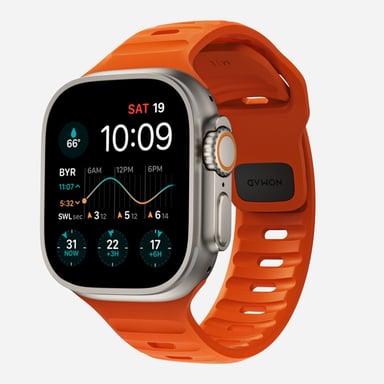 Nomad NM00736685 accessoire intelligent à porter sur soi Bande Orange Aluminium, Fluoroélastomère - Neuf