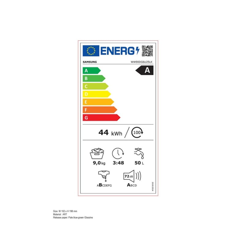Lave-Linge Samsung WW90DG6U25LKU3 – 9Kg, AI Ecobubble, 1400 RPM - vue 2