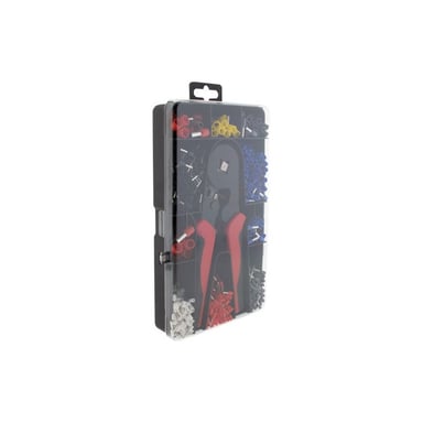 Zenitech Pince à sertir - Avec lot de 1200 cosses - De 0 5 à 10 mm²