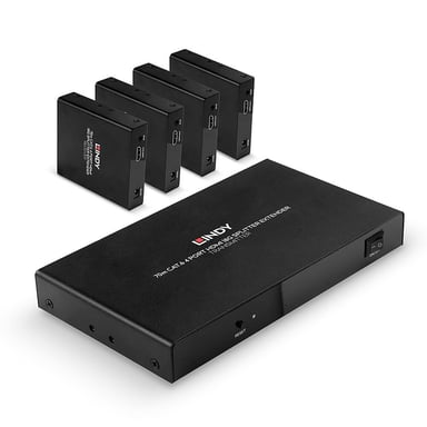 Lindy Splitter Extender Cat.6 4 ports HDMI 4K60 & IR, 70m