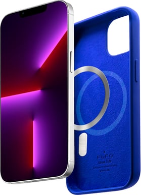 Coque Apple iPhone 13 Pro Silicone Icon MagSafe Bleu foncé Puro