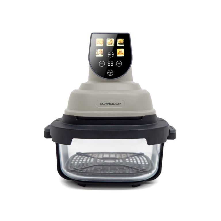 Schneider Crispi Or Friteuse à Air Panoramique 2 Bacs Verre - vue 5