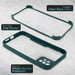 Moozy Coque 360 pour Samsung A53 5G - Coque transparente à bord vert, protection intégrale double face, coque avec protecteur d'écran intégré
