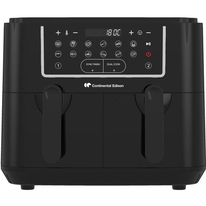 Airfryer Friteuse à Air Sans huile CONTINENTAL EDISON CERFRSH24002CB 9 Double bacs - vue 3