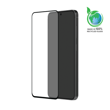 Protector de pantalla de vidrio templado (60% vidrio templado reciclado) para Samsung Galaxy S24 FE, Negro