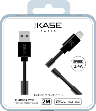 Cavo Lightning certificato MFi Apple Charge Speed 2,4A (2M), Jet Black