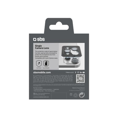 SBS TESINCAMGLIP16PK protector de pantalla o trasero para teléfono móvil Protector para lentes de cámara Apple 1 pieza(s)