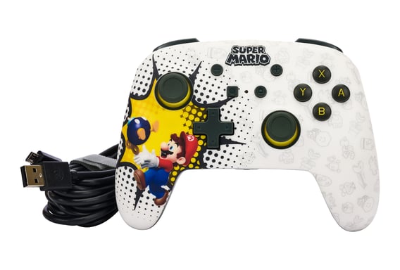 PowerA NSGP0085-01 mando y volante Negro, Azul, Rojo, Blanco, Amarillo USB Gamepad Analógico Nintendo Switch