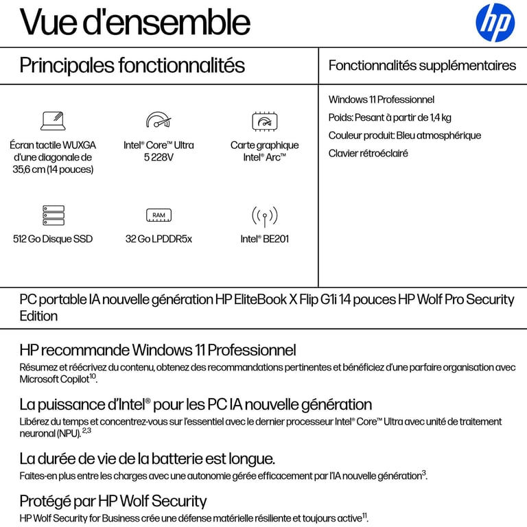 EliteBook G1i Core Ultra 7 14 Azerty Neuf - vue 8