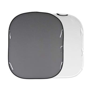 LASTOLITE fond pliable 1.5m x 1.8m blanc/gris moyen