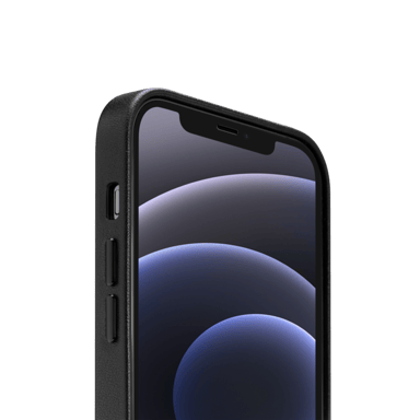 Custodia magnetica in vera pelle per Apple iPhone 12 mini, Midnight Black