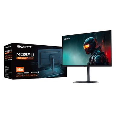 GIGABYTE MO32U 31,5'' Moniteur Gaming OLED 4K UHD - 3840 x 2160, 165Hz, 0.03ms, 250 cd/m², Display HDR True Black 400, HDMI 2.1, DisplayPort 1.4
