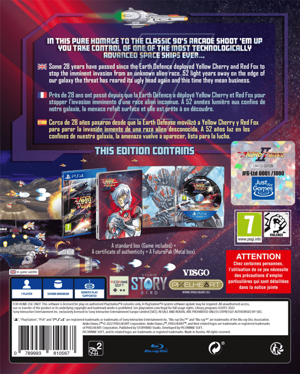 Andro Dunos 2 Steelbook PS4 Just Limited