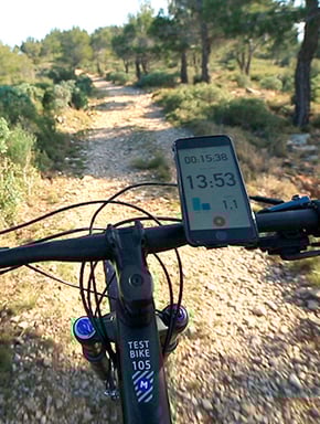 Soporte para smartphone de bicicleta, sistema de montaje universal seguro, ajustable a todos los manillares (18-33 mm) - Negro