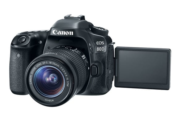 Canon EOS 80D + EF-S 18-55 IS STM Juego de cámara SLR 24,2 MP CMOS 6000 x 4000 Pixeles Negro