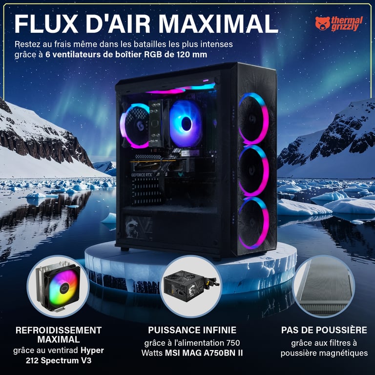 GREED MK2 Plus Gaming PC / Ordinateur AMD Ryzen 7 Radeon RX 9060 XT 8 Go RAM DDR4 SSD PC Gamer avec WiFi + Windows 11 Pro Neuf - vue 3