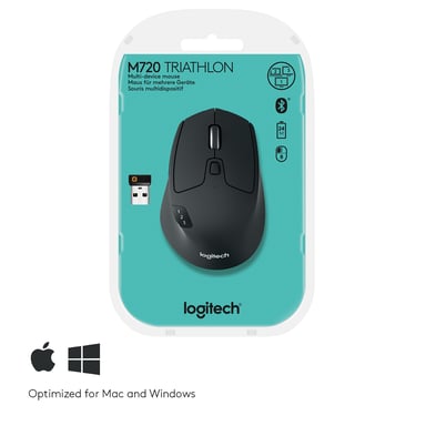Logitech M720 RF Mouse senza fili per destrorsi + Bluetooth Ottico 1000 DPI