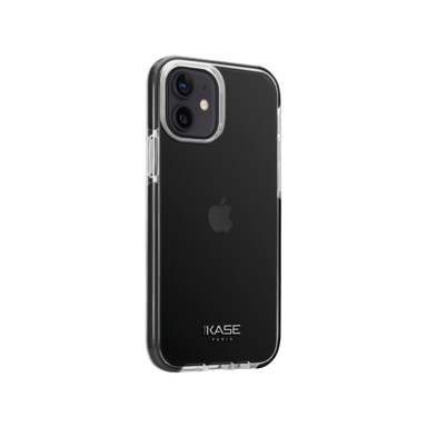 Funda trasera de malla deportiva para Apple iPhone 12 mini, negro azabache