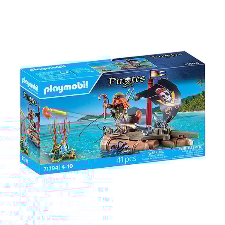 Playmobil | Pirates | Récupération de trésor sur Radeau Pirate | Jouet de Pirates | Figurine de Pirate | Jouet pour Enfants dès | 71794 - vue 2
