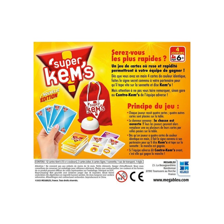 Jeu De Société Megableu Super Kems Nomade – Compact Pour 4 Joueurs - vue 4