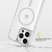 Coque antibactérienne antichoc magnétique invisible pour Apple iPhone 13 Pro, Transparente