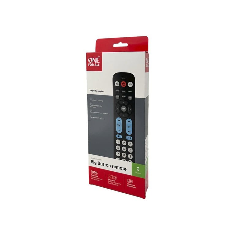 Télécommande universelle 2 en 1 Senior One® for all Big Button URC6821