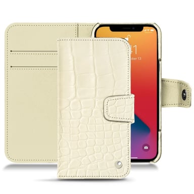 Housse cuir Apple iPhone 13 Pro Max -  - Blanc - Cuir Abaca