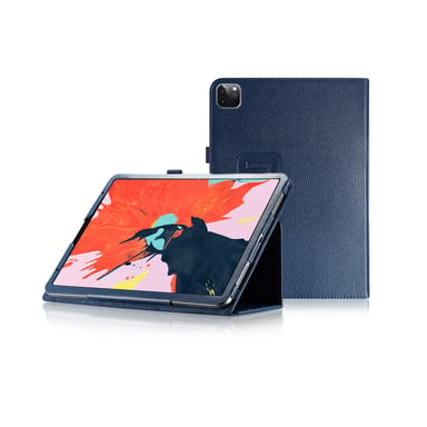 Housse Apple iPad Pro 12.9 Pouces 2022 / iPad Pro 12,9 2021 / iPad Pro 12,9 2020 6e/5e/4eme generation bleue - Etui pochette bleu coque protection