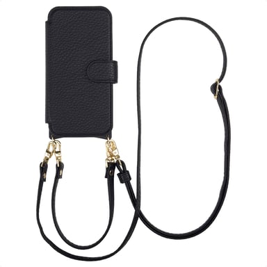 Selencia Étui Riva avec MagSafe et cordon de téléphone pour Samsung Galaxy S24 / S25 - Noir